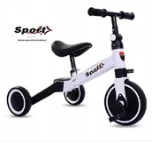 Rowerki biegowe - Rowerek Trójkołowy Jeździk Rower Biegowy 4W1 Z Pedałami Kolory Sport Kipps - miniaturka - grafika 1