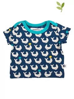 Kaftaniki dla niemowląt - ONNOLULU Koszulka "Theo Seal" w kolorze ciemnozielonym - grafika 1