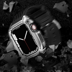 Kingxbar CYF148 2w1 pancerne etui Apple Watch 8, 7 (45 mm) ze stali nierdzewnej z paskiem srebrne - Akcesoria do smartwatchy - miniaturka - grafika 8