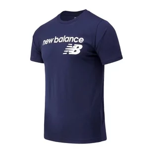 Koszulka New Balance MT03905PGM - granatowa - Koszulki sportowe męskie - miniaturka - grafika 1