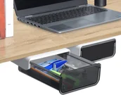 Szafki biurowe - Szuflada pod blat biurko wysuwana zestaw samoprzylepna ukryta organizer x2 - miniaturka - grafika 1