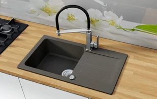 Exclusive Of Style Zlew Granitowy Laneo Beton Ciemny - Zlewozmywaki - miniaturka - grafika 1