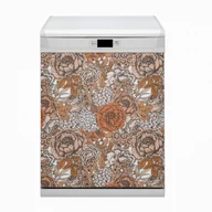 Dekoracje domu - Ozdobny Bluedecor Magnes na zmywarkę Pomarańczowe róże 60x80 - miniaturka - grafika 1