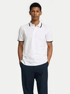 Koszulki męskie - Selected Homme Polo 16095852 Biały Slim Fit - miniaturka - grafika 1