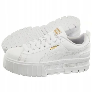 Buty Sneakersy Skórzane Puma Mayze Lth Jr 384527-01 Białe - Sneakersy damskie - miniaturka - grafika 1