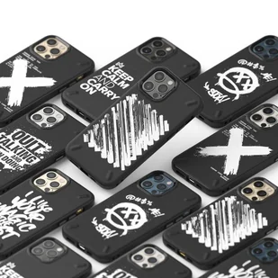 Ringke Onyx Design wytrzymałe etui pokrowiec iPhone 12 Pro Max czarny (Paint) (OXAP0046) - Etui i futerały do telefonów - miniaturka - grafika 6
