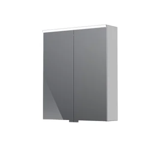 Szafka łazienkowa wisząca z lustrem Oristo Geo 60 cm chrom połysk KI01-SGL2D-60-99 - Szafki łazienkowe - miniaturka - grafika 1
