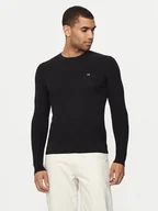 Swetry męskie - Calvin Klein Sweter K10K113031 Czarny Regular Fit - miniaturka - grafika 1