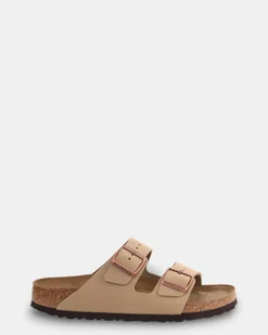 ciabatta birkenstock unisex arizona oiled leather beige - Kapcie męskie - miniaturka - grafika 1