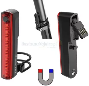 Tylna lampka rowerowa Litemove TL03 mocowanie magnes USB - Lampki rowerowe - miniaturka - grafika 1
