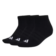 Skarpetki dla dzieci - Skarpetki adidas Cushioned Essentials Low Cut Socks 3 Pair Pack Black/Black/White M - miniaturka - grafika 1