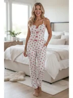 Piżamy damskie - Passion Lovelle - Piżama dwuczęściowa, biała Wariant/Rozmiar: M DOSTAWA 24h GWRANCJA - miniaturka - grafika 1