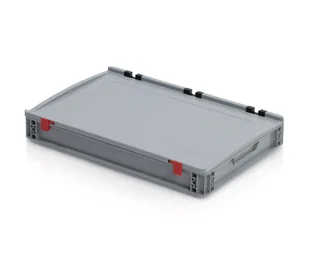 B2B Partner Plastikowa skrzynka z wiekiem 600x400x90 mm 967150 - Pojemniki przemysłowe - miniaturka - grafika 1