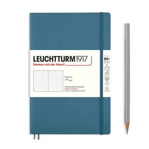 Notatnik Leuchtturm1917 Paperback B6+, Kropki, Stone Blue - Notesy i bloczki - miniaturka - grafika 1