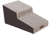 Pozostałe akcesoria dla psów - Schody dla psa 30cm 2 pochylne stopnie beżowo-brązowe - miniaturka - grafika 1
