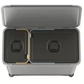Kosze na śmieci - Prosperplast Keden kosz na śmieci systema - smooth gray 23 l + 10 l - miniaturka - grafika 1