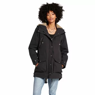 Kurtki damskie - Volcom kurtka Walk On By 5K Parka Black BLK) - grafika 1