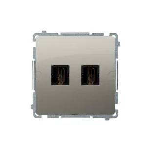 Kontakt Simon Gniazdo podwójne HDMI BASIC MODUŁ satyna - Gniazdka elektryczne - miniaturka - grafika 1