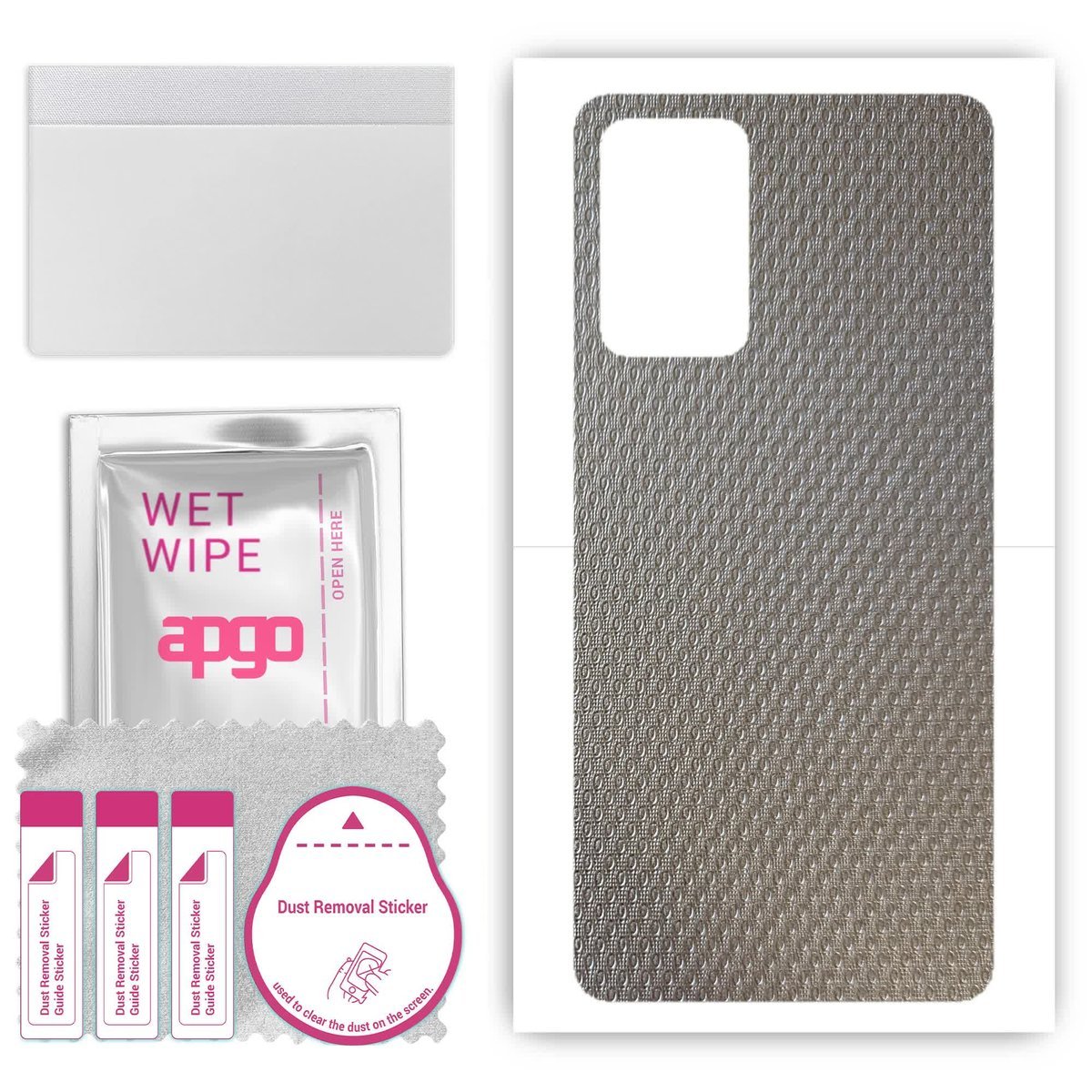 Folia naklejka skórka strukturalna na TYŁ do Samsung Galaxy A72 5G - Aluminium krople - apgo SKINS