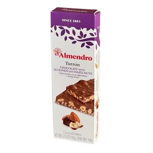 Turron - Czekoladowy Nugat z Migdałami i Orzechami Laskowymi 100g - Czekolada - miniaturka - grafika 1