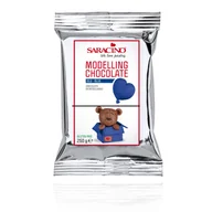Dodatki do ciast w proszku - Saracino Czekolada plastyczna blue niebieska 250g - miniaturka - grafika 1