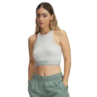 Koszulki i topy damskie - Damski top treningowy Under Armour UA Meridian Rib Branded Tank - zielony - miniaturka - grafika 1