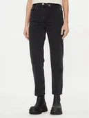 Spodnie damskie - Tommy Hilfiger Jeansy Classic WW0WW40288 Czarny Straight Fit - miniaturka - grafika 1