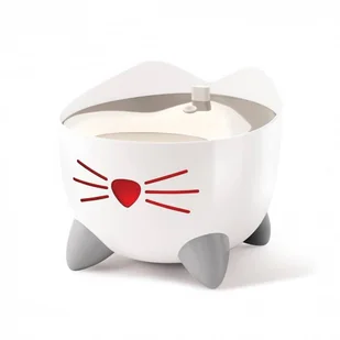 CATIT PIXI Smart Fountain białe poidło dla kota z miską ze stali nierdzewnej 2l - Miski dla kotów - miniaturka - grafika 1