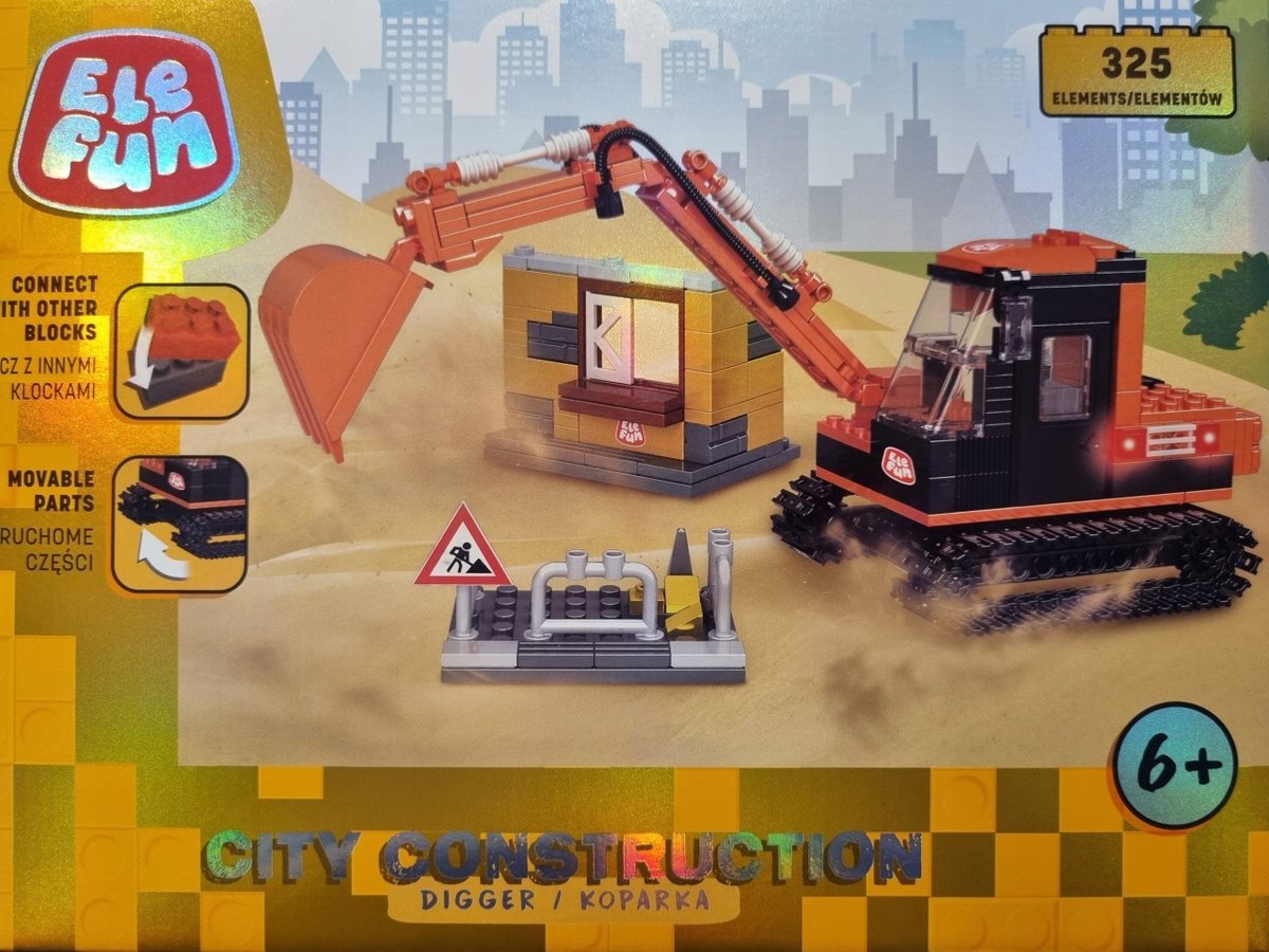 Klocki EleFun City Construction Koparka 325el. 6+