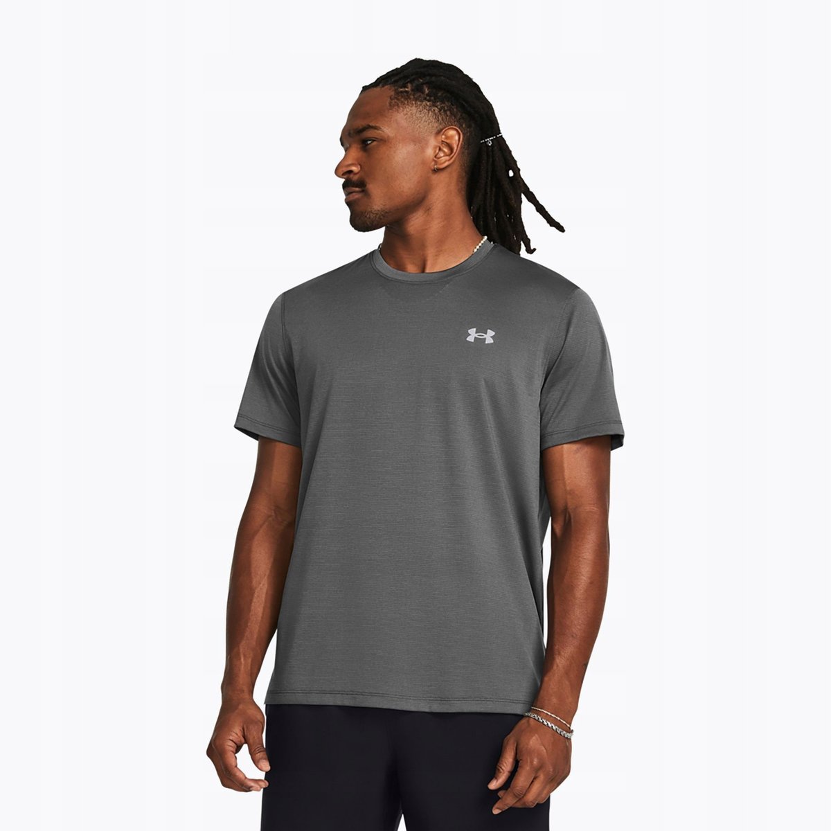 KOSZULKA T-SHIRT MĘSKI DO BIEGANIA UNDER ARMOUR SZYBKOSCHNĄCY ODBLASKI M