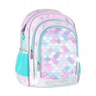 Plecaki szkolne i tornistry - PLECAK SZKOLNY SYRENKA OMBRE DLA DZIEWCZYNKI PIÓRNIK BIDON ŚNIADANIÓWKA - miniaturka - grafika 1