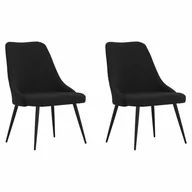 Krzesła - vidaXL Krzesła stołowe 2 szt. czarne tapicerowane tkaniną 330856 - miniaturka - grafika 1