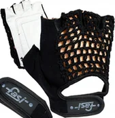 Rękawiczki rowerowe - RĘKAWICZKI ROWEROWE KRÓTKIE BEZ PALCÓW SKÓRA L - miniaturka - grafika 1