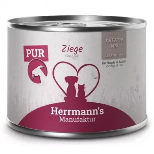 Herrmanns Manufaktur Kreativ Mix Ziege Pur - 100% kozina 200 g - Mokra karma dla psów - miniaturka - grafika 1
