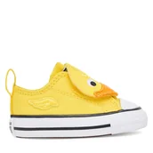 Buty dla chłopców - Trampki Converse Chuck Taylor All Star One Strap A11838C Żółty - miniaturka - grafika 1
