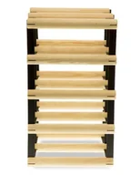Stojaki na wino - Regał Na Wino Stojak Na 8 Butelek Szklanych/ Pet — Rw-8/ 2X4 — Surowy Naturalny Metal + Drewno Rw-8-2X4-8 / Wamar-Sosenka - miniaturka - grafika 1