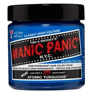 Farby do włosów i szampony koloryzujące - Manic Panic Atomic Turquoise Classic Creme, wegańska i nietestowana na zwierzętach półtrwała farba do włosów, 118 ml - miniaturka - grafika 1