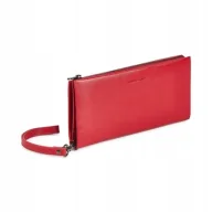 Portfele - LUIGISANTO Damski Skórzany PORTFEL RFID Czerwony - miniaturka - grafika 1