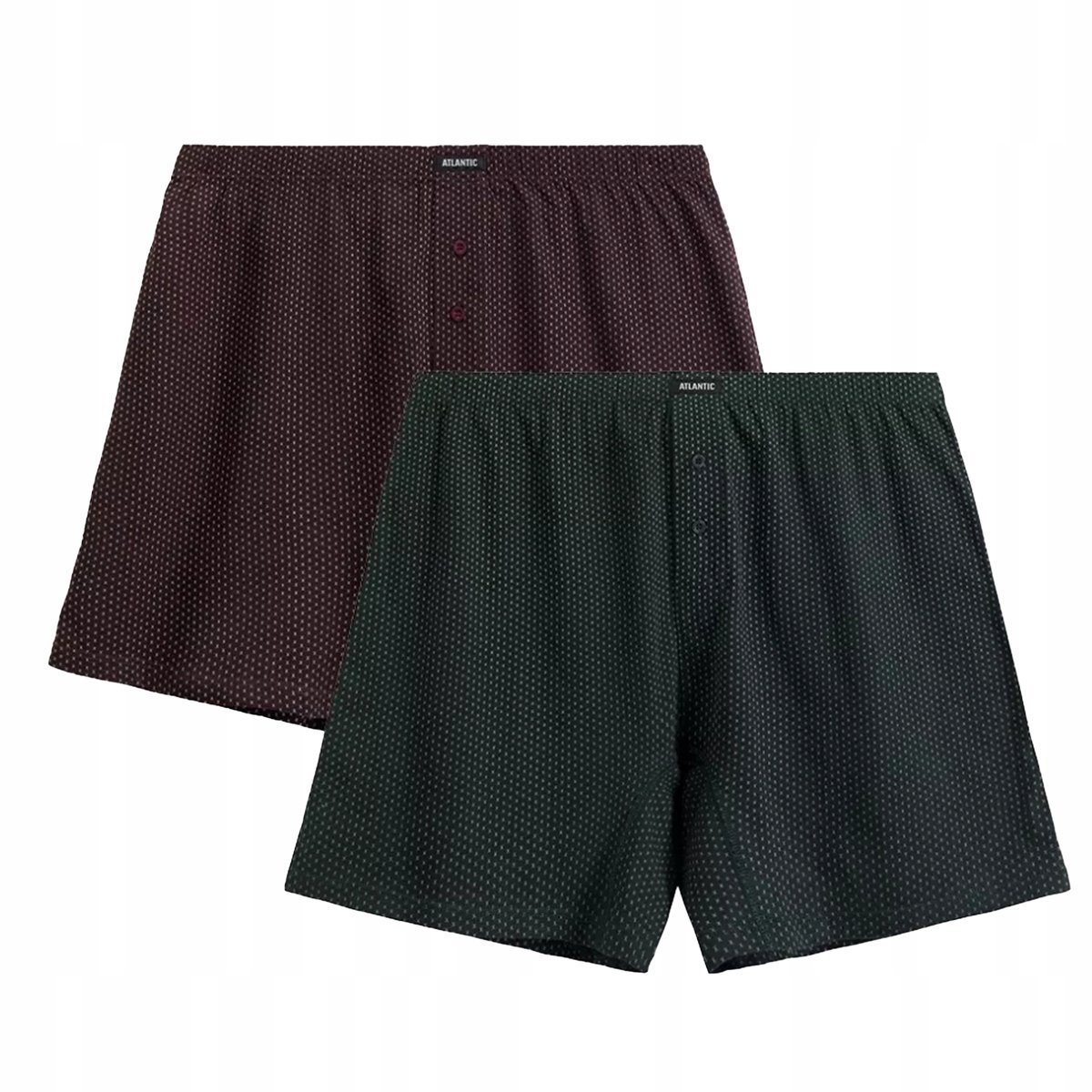 BOKSERKI MĘSKIE luźne 100% bawełna 2MBX-079 oddychające Atlantic *S