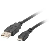 Kable USB - LANBERG LANBERG Kabel USB 2.0 micro AM-MBM5P 1M czarny (CA-USBM-10CC-0010-BK) - miniaturka - grafika 1