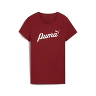 Koszulki sportowe damskie - Damska koszulka ESS+ Script PUMA Intense Red - miniaturka - grafika 1