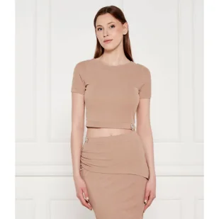 GUESS T-shirt PRISCA Cropped Fit - Bluzki damskie - miniaturka - grafika 1