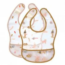 Zestaw ultralekkich śliniaków wodoodpornych EVA 6 m+ Little Mateys Spicy Orange Lassig - Śliniaki i fartuszki - miniaturka - grafika 1