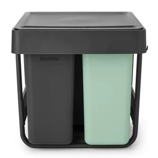 Kosz na śmieci do zabudowy BRABANTIA Sort&Go 232541 2 x 10L + 20L Szary - Kosze na śmieci - miniaturka - grafika 1