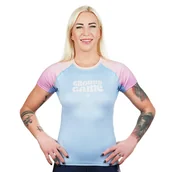 Kimona, stroje i obuwie - Rashguard do MMA/BJJ damski Ground Game Athletic Light Blue z krótkim rękawem - miniaturka - grafika 1