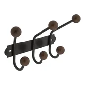 Wieszaki do szafy - Wieszak 3 haczyki czarny - miniaturka - grafika 1