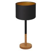 Lampy stojące - Luminex Table lamps 3825 Lampa stołowa lampka 1x60W E27 czarny/naturalny/złoty - miniaturka - grafika 1