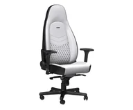 Fotele gamingowe - noblechairs Fotel gamingowy noblechairs ICON biało czarny czarne obszycie NBL-ICN-PU-WBK GAGC-126 - miniaturka - grafika 1