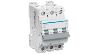Hager Wyłącznik nadprądowy NDN 3P D40 10kA NDN340 - Bezpieczniki elektryczne - miniaturka - grafika 1