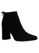 Botki damskie - Wojas Skórzane botki w kolorze czarnym - miniaturka - grafika 1